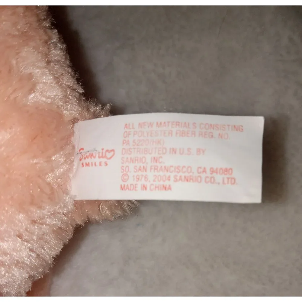 Rare 2004 Sanrio‎ Hello Kitty Plush Peach Poseable 10 Inch